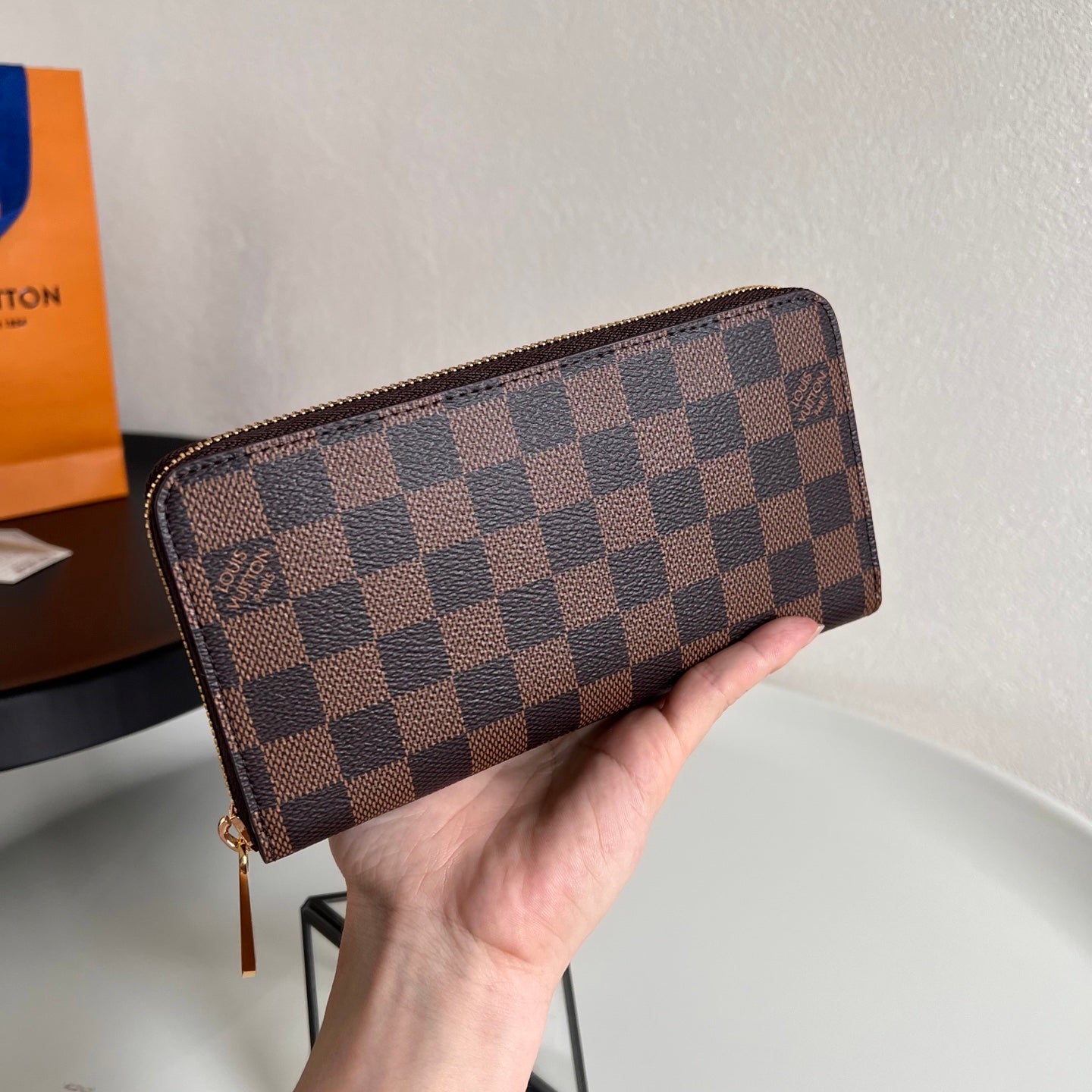 Checkered LV Wallet
