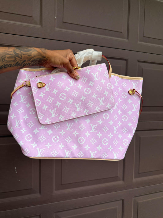 LV pink luxury handbag with elegant design, perfect for stylish fashion accessories and premium brand enthusiasts