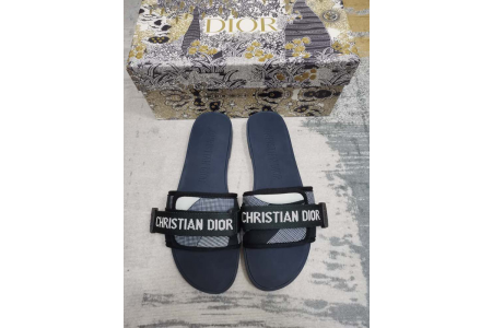 Dior Slides - Blue/Blk