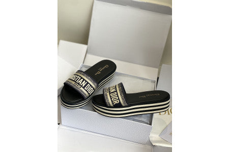 Dior Slides Blu/Wht