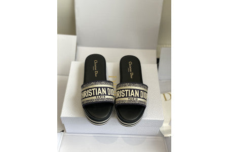 Dior Slides Blu/Wht