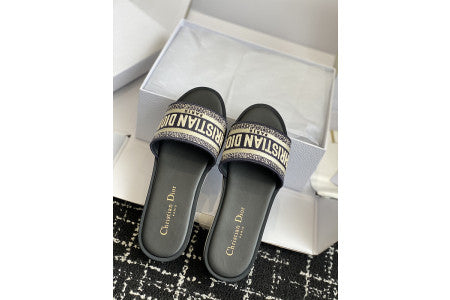Dior Slides Blu/Wht