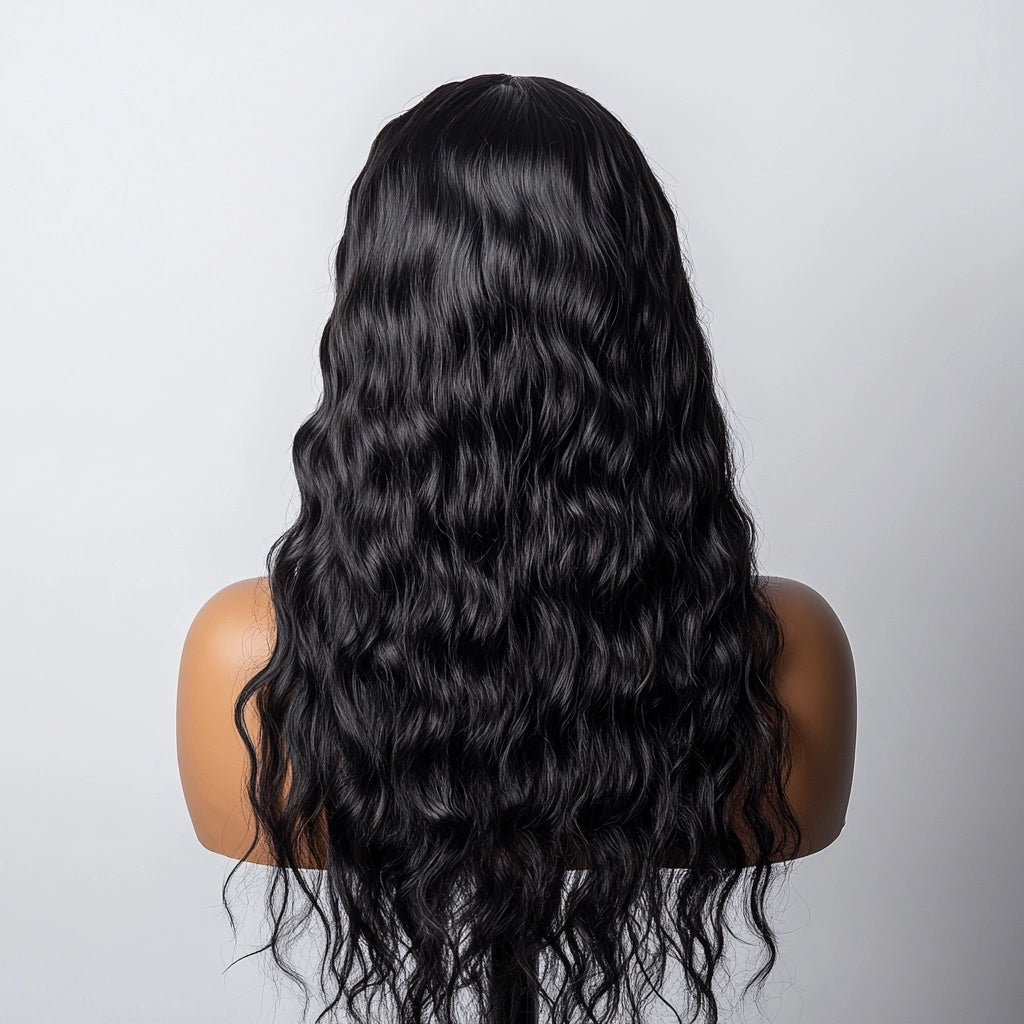 13x6 HD lace deep wave wig – virgin deep wave wig – mannequin display