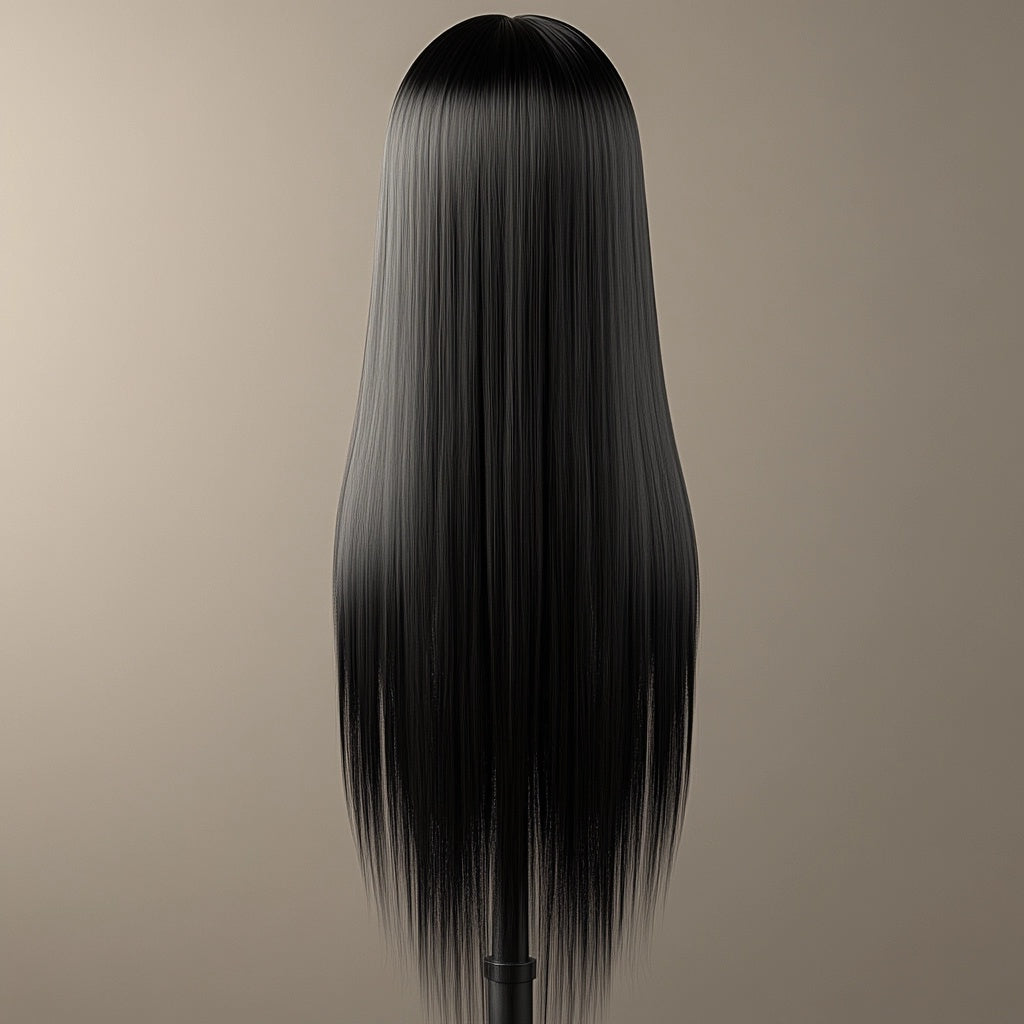 13x6 HD lace straight wig – virgin straight wig – mannequin display