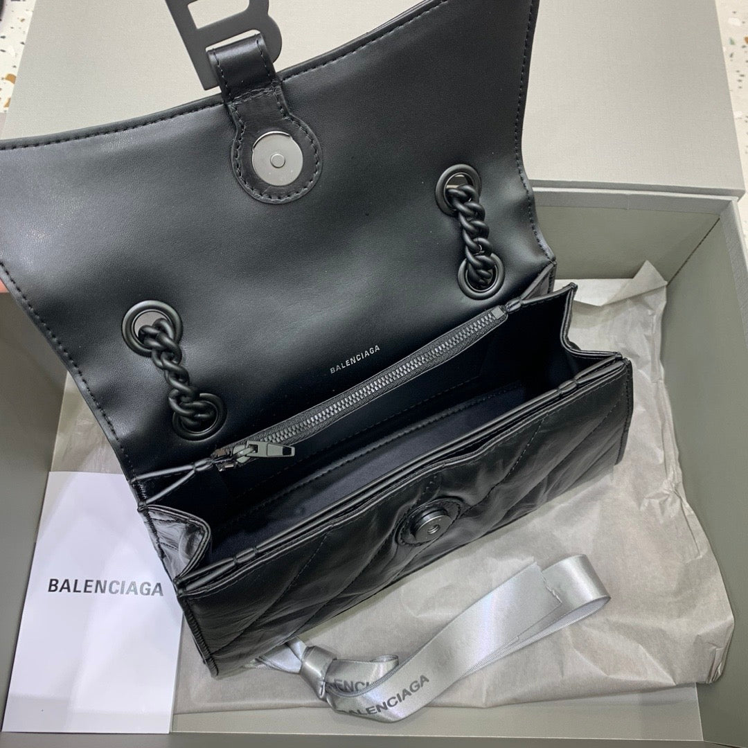 Midnight Quilted Chain Shoulder Bag